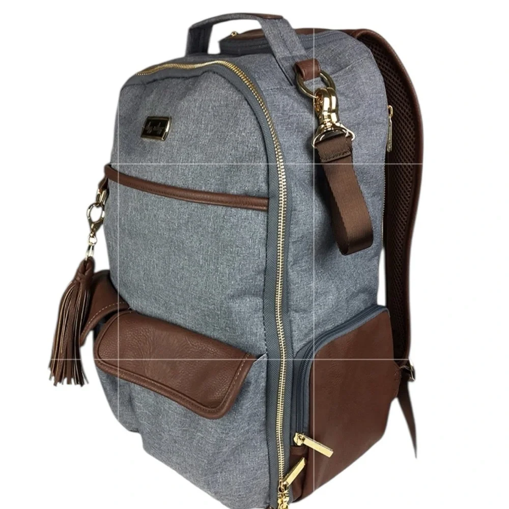 ITZY RITZY Heather Grey Boss Backpack Diaper Bag